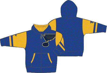 St. Louis Blues dětská mikina s&nbsp;kapucí Faceoff Colorblocked Fleece Full-Zip - St. Louis Blues dětské oblečení