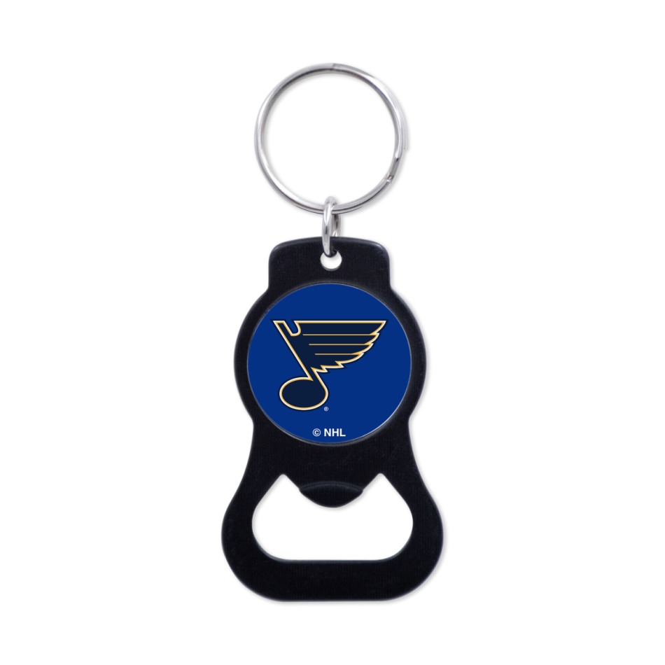 St. Louis Blues přívěšek s&nbsp;otvírakem Black Ring - St. Louis Blues klíčenky, náramky, šperky