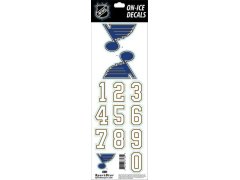 St. Louis Blues samolepky na helmu Decals White