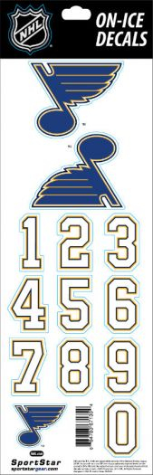 St. Louis Blues samolepky na helmu Decals White - St. Louis Blues ostatní suvenýry