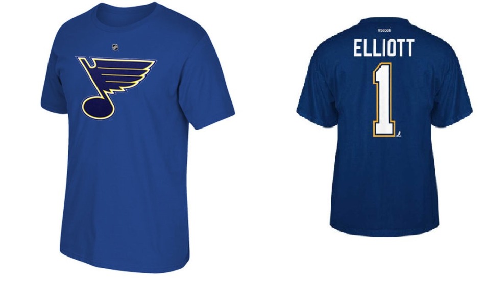 St. Louis Blues pánské tričko #1 Brian Elliott blue - St. Louis Blues trička, polo trička, košile