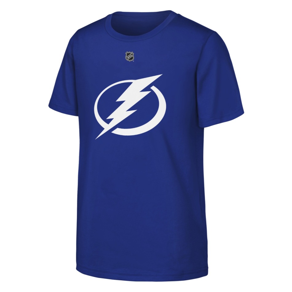 Tampa Bay Lightning dětské tričko Andrei Vasilevskiy #88 NHL Flat Name & Number Short Sleeve - Tampa Bay Lightning dětské oblečení