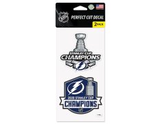 Tampa Bay Lightning samolepky 2020 Stanley Cup Champions 4x8 Perfect Cut Decal 2-Pack