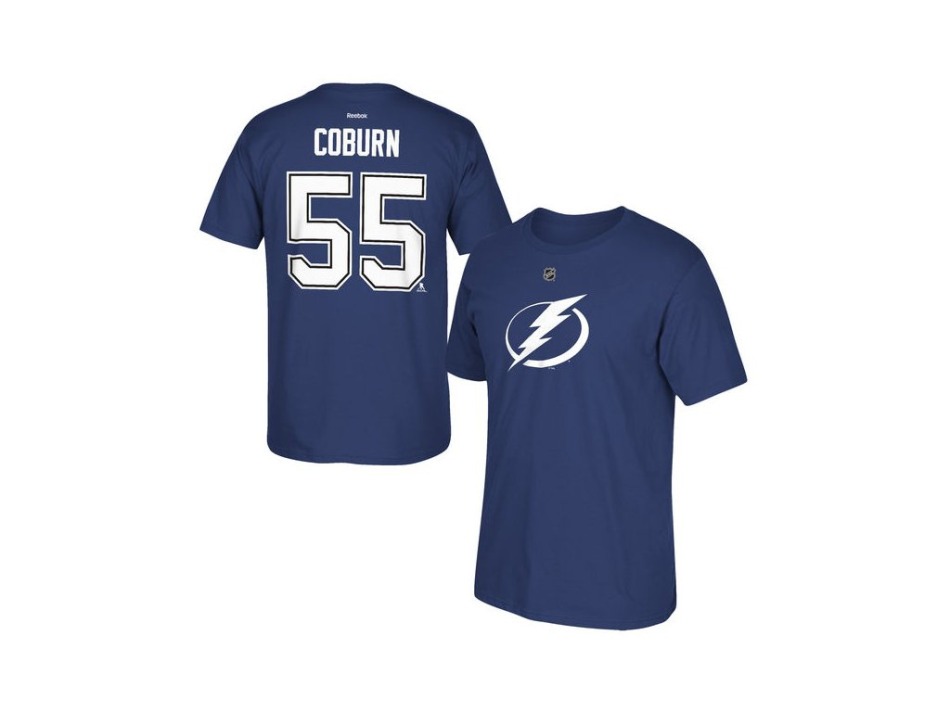 Tampa Bay Lightning pánské tričko NHL Braydon Coburn #55 Name & Number