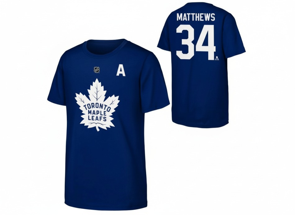 Toronto Maple Leafs dětské tričko Auston Matthews Flat Captains N&N Ctn Tee - Toronto Maple Leafs dětské oblečení