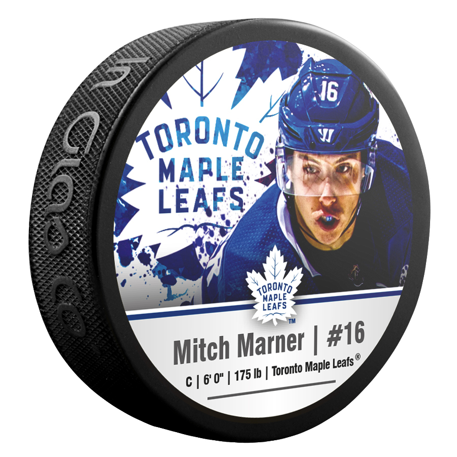 Toronto Maple Leafs puk Mitch Marner #16 NHLPA - Toronto Maple Leafs hokejové vybavení