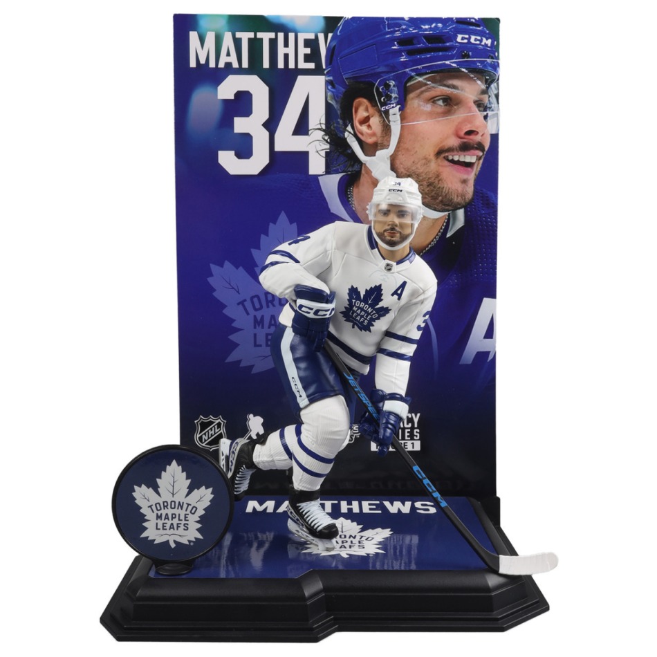 Toronto Maple Leafs figurka Auston Matthews #34 Figure SportsPicks LIMITED PLATINUM CHASE - Toronto Maple Leafs ostatní suvenýry
