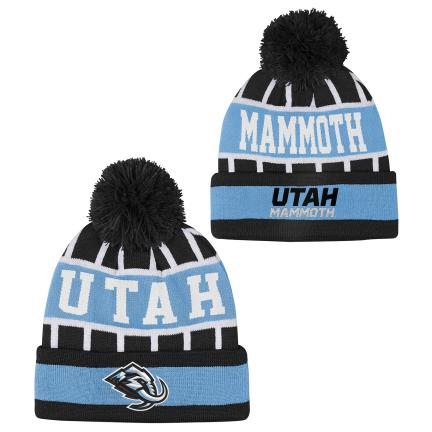 Utah Hockey Club dětská zimní čepice Go Fast Cuffed Knit W Pom - Utah Hockey Club dětské oblečení