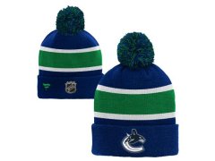 Vancouver Canucks dětská zimní čepice Cuffed Beanie With Pom blue