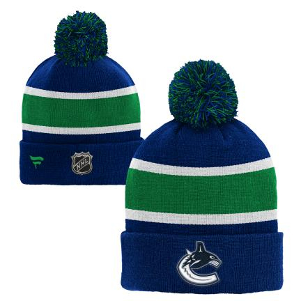 Vancouver Canucks dětská zimní čepice Cuffed Beanie With Pom blue - Vancouver Canucks dětské oblečení