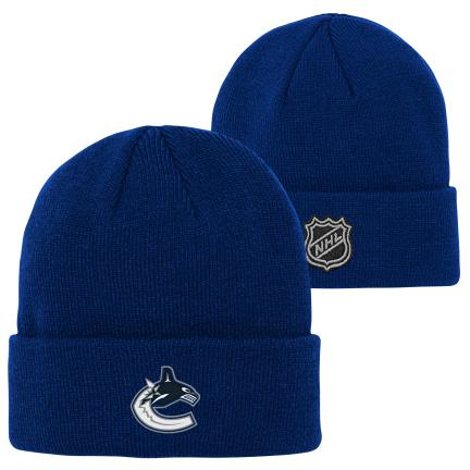 Vancouver Canucks dětská zimní čepice Cuffed Knit blue