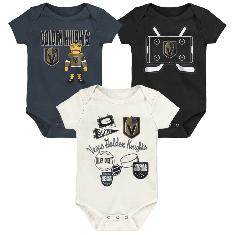 Vegas Golden Knights dětské body Littlest Player 3Pk Creeper Se