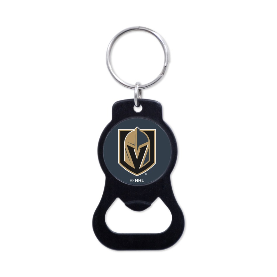 Vegas Golden Knights přívěšek s&nbsp;otvírakem Black Ring - Vegas Golden Knights klíčenky, náramky, šperky
