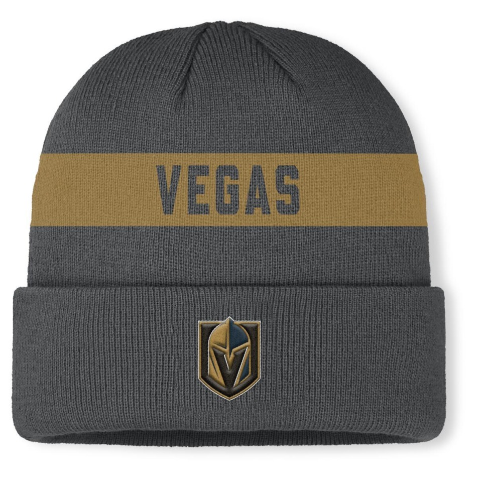 Vegas Golden Knights zimní čepice Authentic Pro A/Cap Cuffed inscription - Vegas Golden Knights kšiltovky, čepice, rukavice
