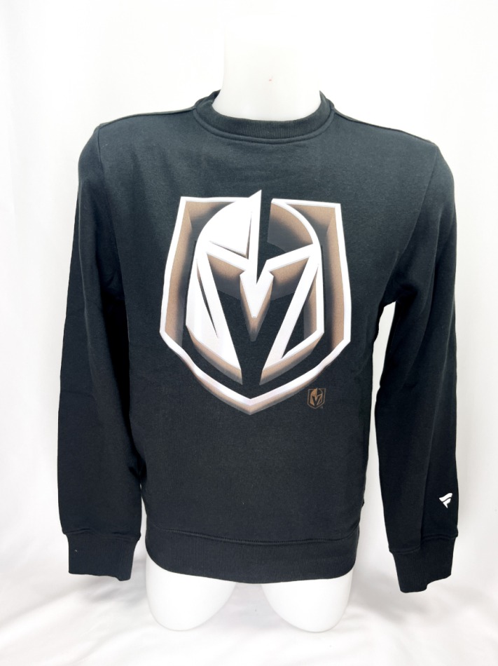 Vegas Golden Knights pánská mikina Chrome Graphic Crew Sweatshirt Black - Vegas Golden Knights mikiny, bundy, kalhoty