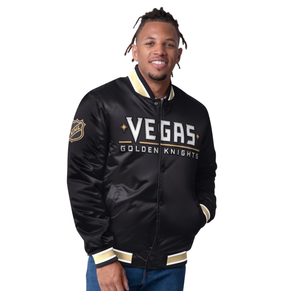 Vegas Golden Knights pánská bunda The CLOSER Reversible Varsity Satin - Vegas Golden Knights mikiny, bundy, kalhoty