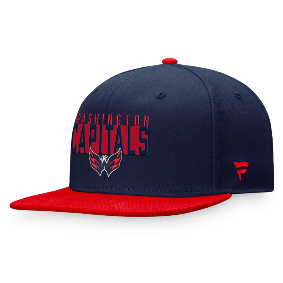 Washington Capitals čepice flat kšiltovka Fundamental Color Blocked Snapback - Washington Capitals kšiltovky, čepice, rukavice