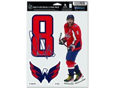 Washington Capitals samolepky Alex Ovechkin Multi Use 3 Fan Pack Decal