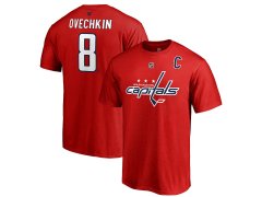 Washington Capitals pánské tričko red Alex Ovechkin Stack Logo Name & Number