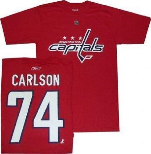 Washington Capitals pánské tričko #74 John Carlson red - Washington Capitals trička, polo trička, košile