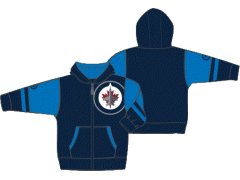 Winnipeg Jets dětská mikina s kapucí Faceoff Colorblocked Fleece Full-Zip
