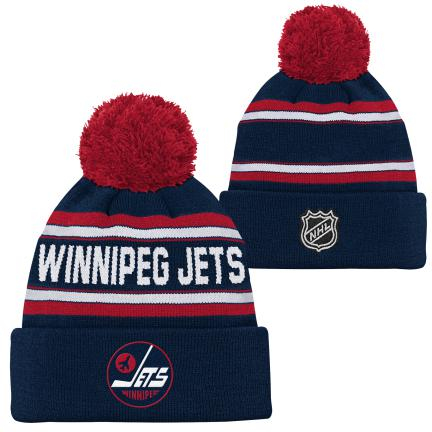 Winnipeg Jets dětská zimní čepice 3Rd Jersey Jacquard Cuff Pom - Winnipeg Jets dětské oblečení