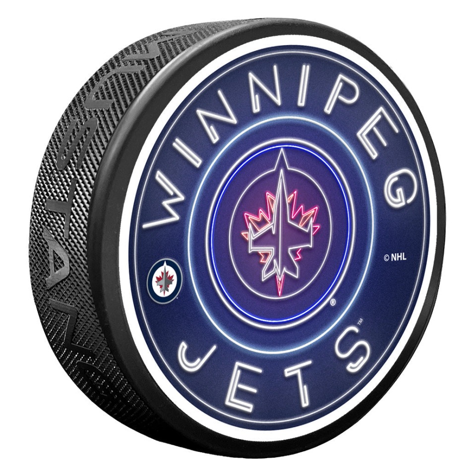 Winnipeg Jets puk NHL Neon - Winnipeg Jets hokejové vybavení