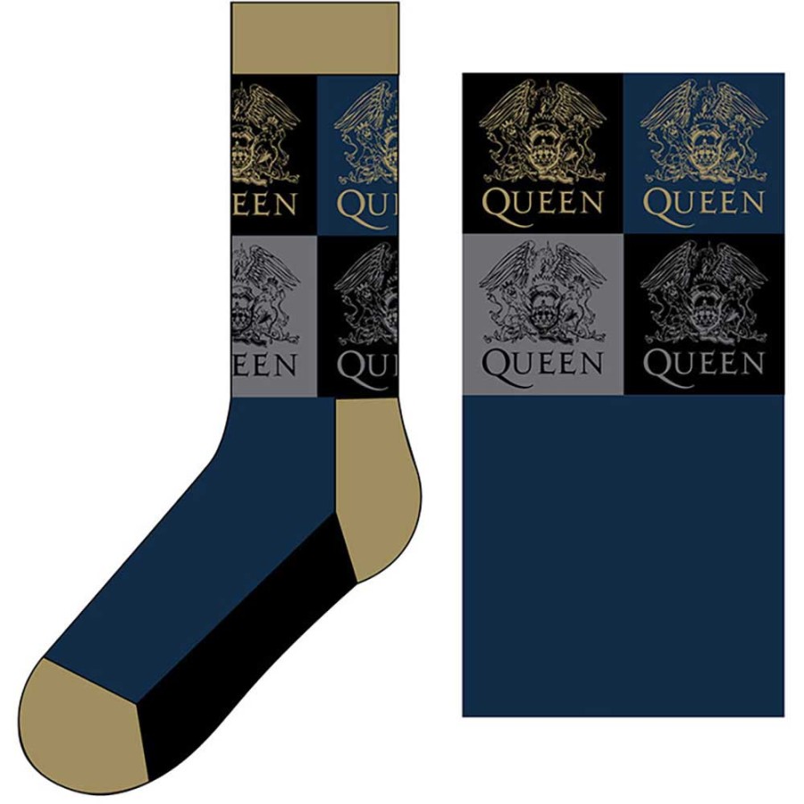 Ponožky Pánské - Queen - vel.CREST BLOCKS|VELIKOST 40-45 EU - Queen