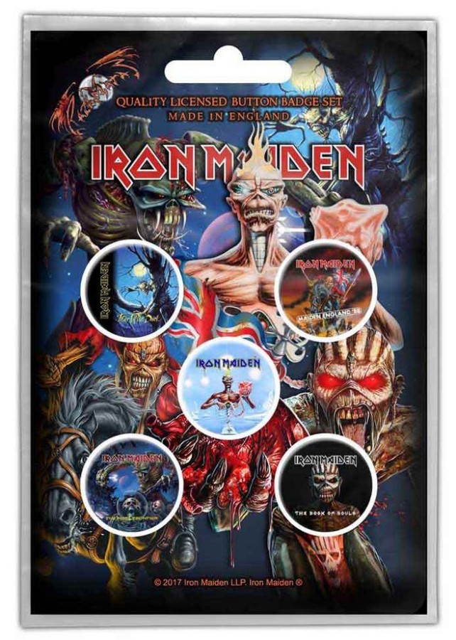 Placky - Odznaky - Set 5 Kusů - Iron Maiden