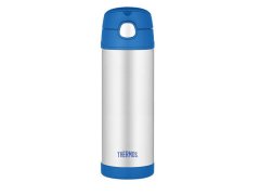 Thermos FUNtainer Dětská termoska s&nbsp;brčkem - modrá 470 ml