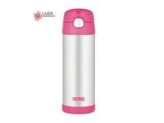Thermos FUNtainer Dětská termoska s&nbsp;brčkem - růžová 470 ml