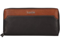 Lagen Dámská kožená peněženka BLC-5260 BLK/CGN