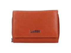 Lagen Dámská kožená peněženka LG-7643 COGNAC