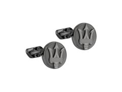 Maserati Stylové černé manžetové knoflíčky z&nbsp;oceli JM418ANK10