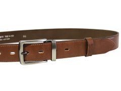 Penny Belts Pánský kožený společenský opasek 35-020-2-48 brown 105 cm