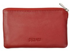 SEGALI Kožená mini peněženka-klíčenka 7289 red