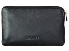SEGALI Kožená mini peněženka-klíčenka 7289 black
