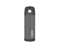 Thermos Dětská termoska s&nbsp;brčkem - černá 470 ml