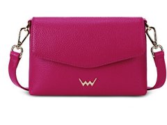 Vuch Dámská kožená crossbody kabelka Leyra Wine