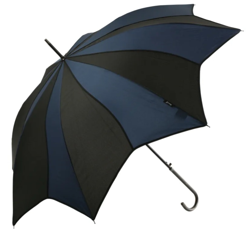 Blooming Brollies Dámský holový deštník Black Swirl EDSSWBB Dark - Deštníky Holové deštníky Automatické holové deštníky