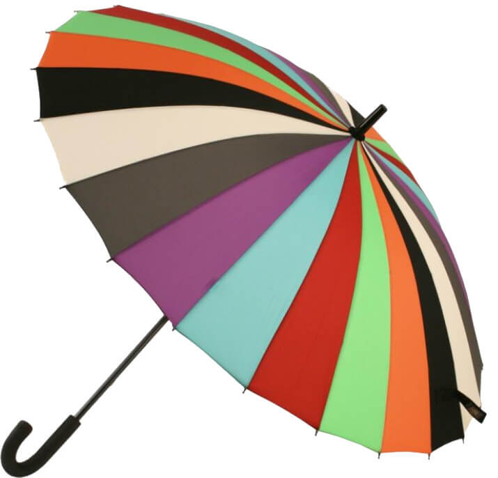 Blooming Brollies Dámský holový deštník Everyday Multicolour umbrella EDSKAL - Deštníky Holové deštníky Mechanické holové deštníky