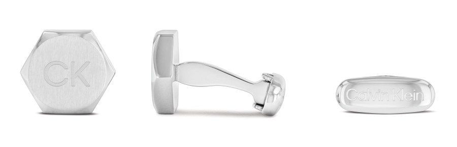 Calvin Klein Luxusní ocelové manžetové knoflíčky Latch 35000257 - Manžetové knoflíčky