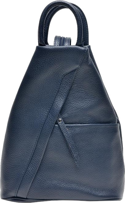 Carla Ferreri Dámský kožený batoh CF1625 Blu - Batohy Fashion batohy