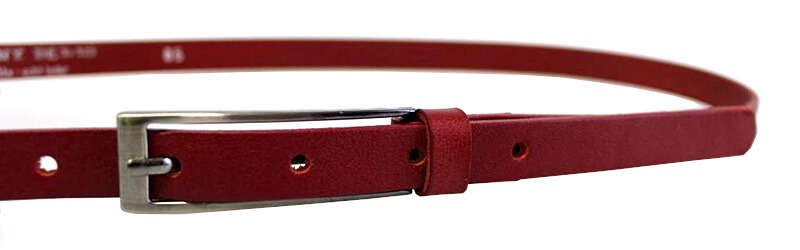 Penny Belts Dámský kožený opasek 15-1-93 red 90 cm - Opasky Kožené opasky