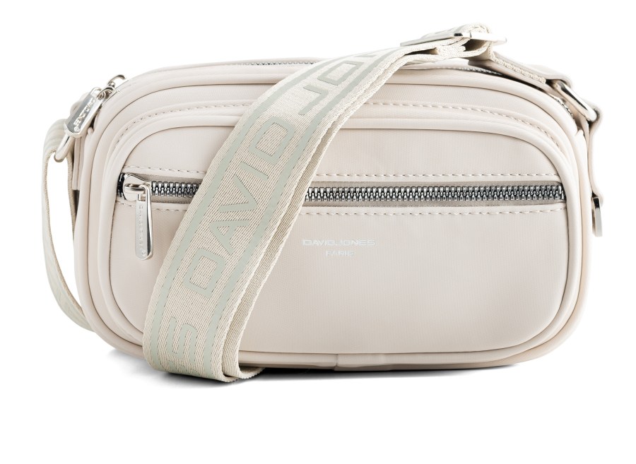 David Jones Dámská crossbody kabelka CM6907A Creamy White - Kabelky Crossbody kabelky