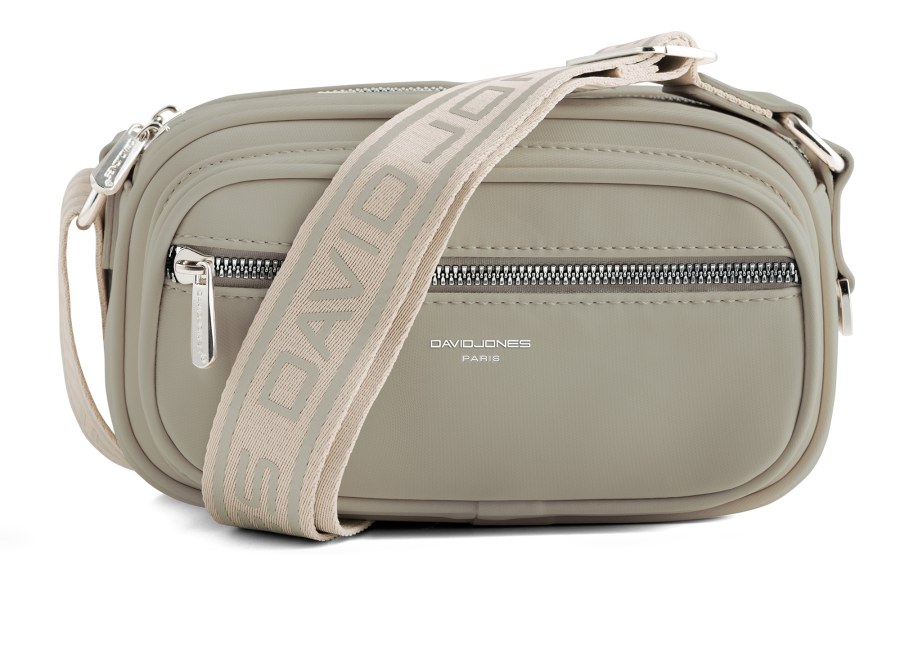 David Jones Dámská crossbody kabelka CM6907A Taupe - Kabelky Crossbody kabelky