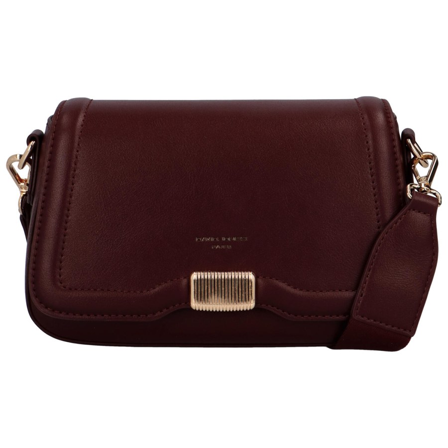 David Jones Dámská crossbody kabelka CM6961A Bordeaux - Kabelky Crossbody kabelky