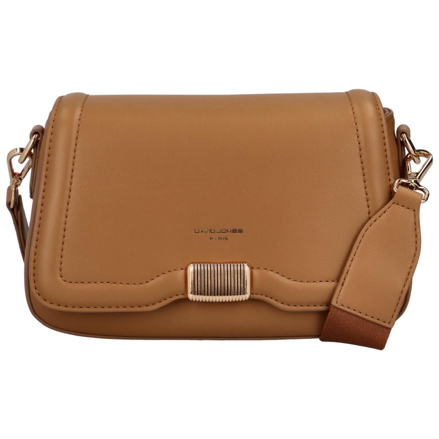 David Jones Dámská crossbody kabelka CM6961A Camel - Kabelky Crossbody kabelky