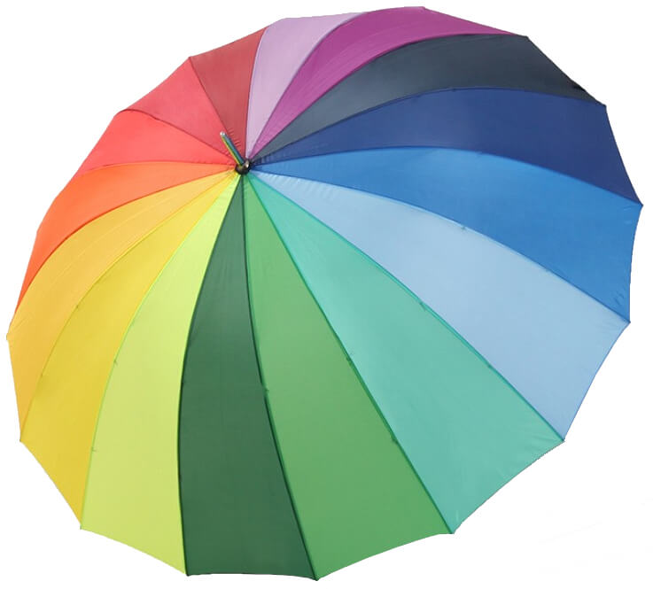 Doppler Holový deštník Hit Golf Rainbow 71530R - Deštníky Holové deštníky Mechanické holové deštníky