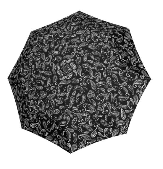 Doppler Dámský skládací deštník Black a white 7441465BW05
